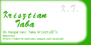 krisztian taba business card